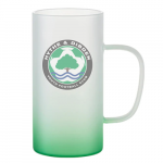 Hythe & Dibden YFC Frosted Glass Stein - 'Slim' Handle - 22oz