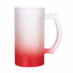 Frosted Glass Stein - 'Trigger' Handle - 16oz