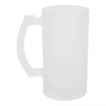 Inclusive Brendon 66 FC Frosted Glass Stein - 'Trigger' Handle - 16oz