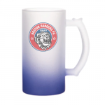 Boston Rangers FC Frosted Glass Stein - 'Trigger' Handle - 16oz