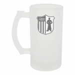 Corby Town FC Frosted Glass Stein - 'Trigger' Handle - 16oz
