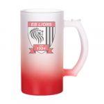 EB Lions AFC Frosted Glass Stein - 'Trigger' Handle - 16oz