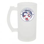 Eastbourne United FC Frosted Glass Stein - 'Trigger' Handle - 16oz