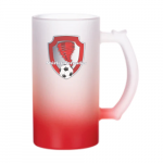 Shirley Tornados Frosted Glass Stein - 'Trigger' Handle - 16oz