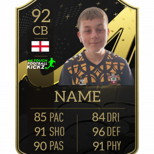 1st Touch Football Kickz Metal Player Shield (A4)