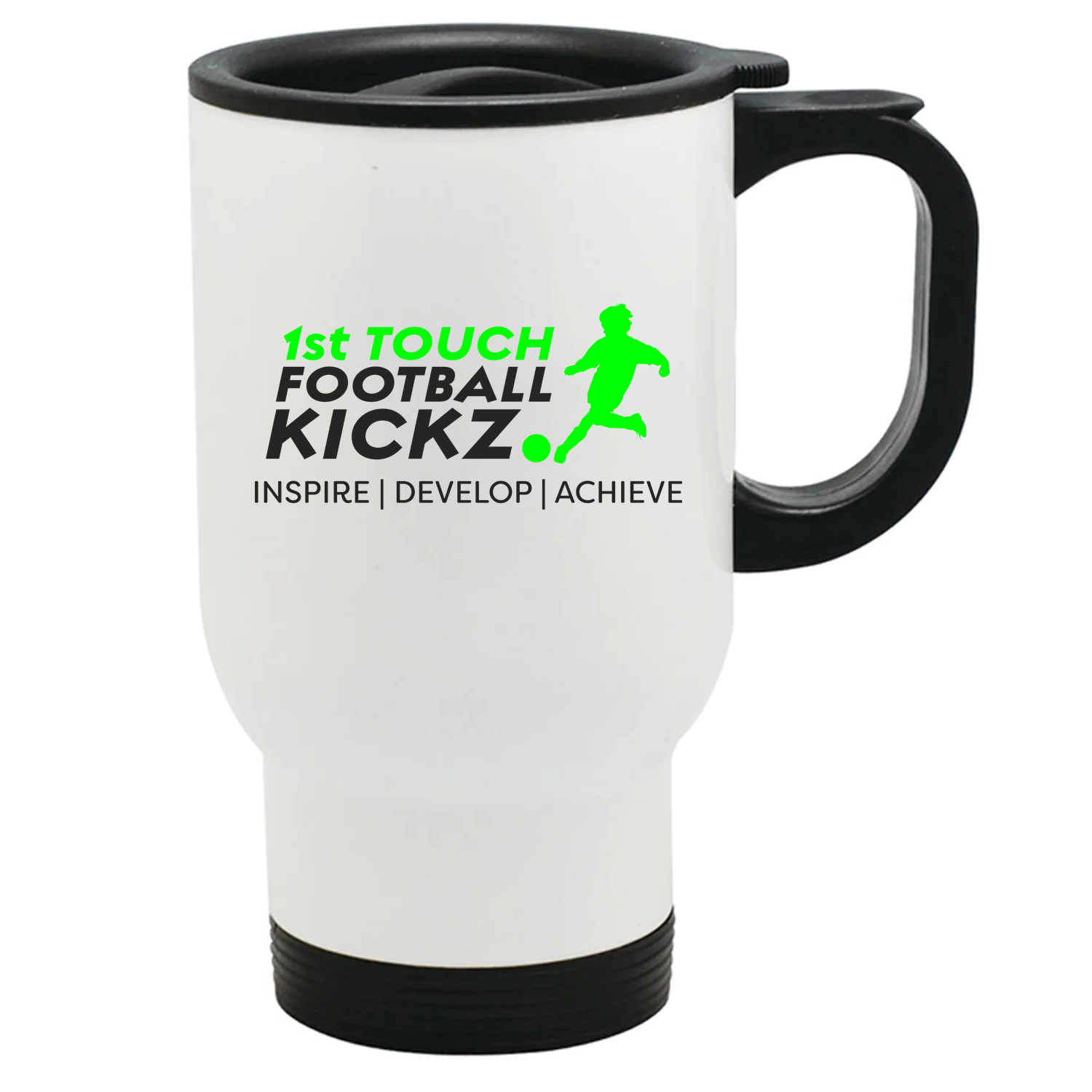 1st Touch Football Kickz Stainless Steel Travel Mug